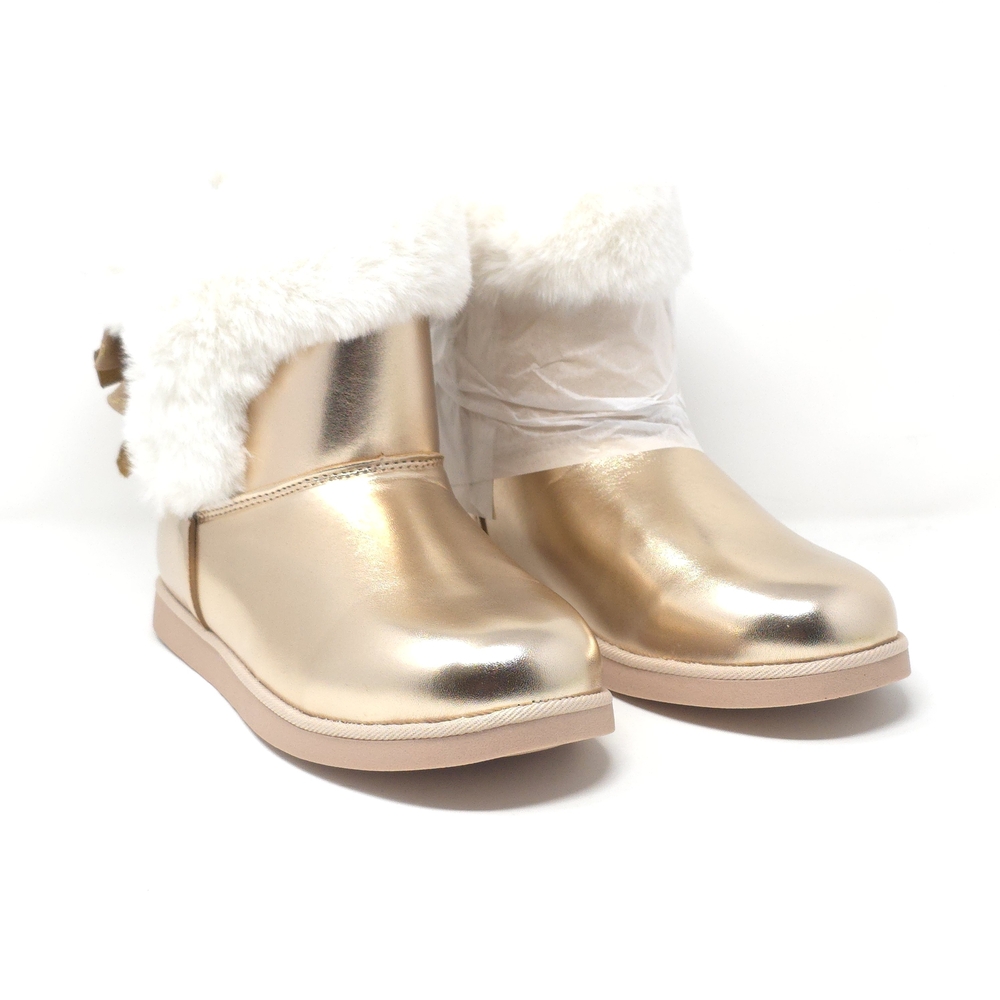 Juicy Couture JC-King 2 Winter Boots Rose Gold Metallic Faux Fur 10M